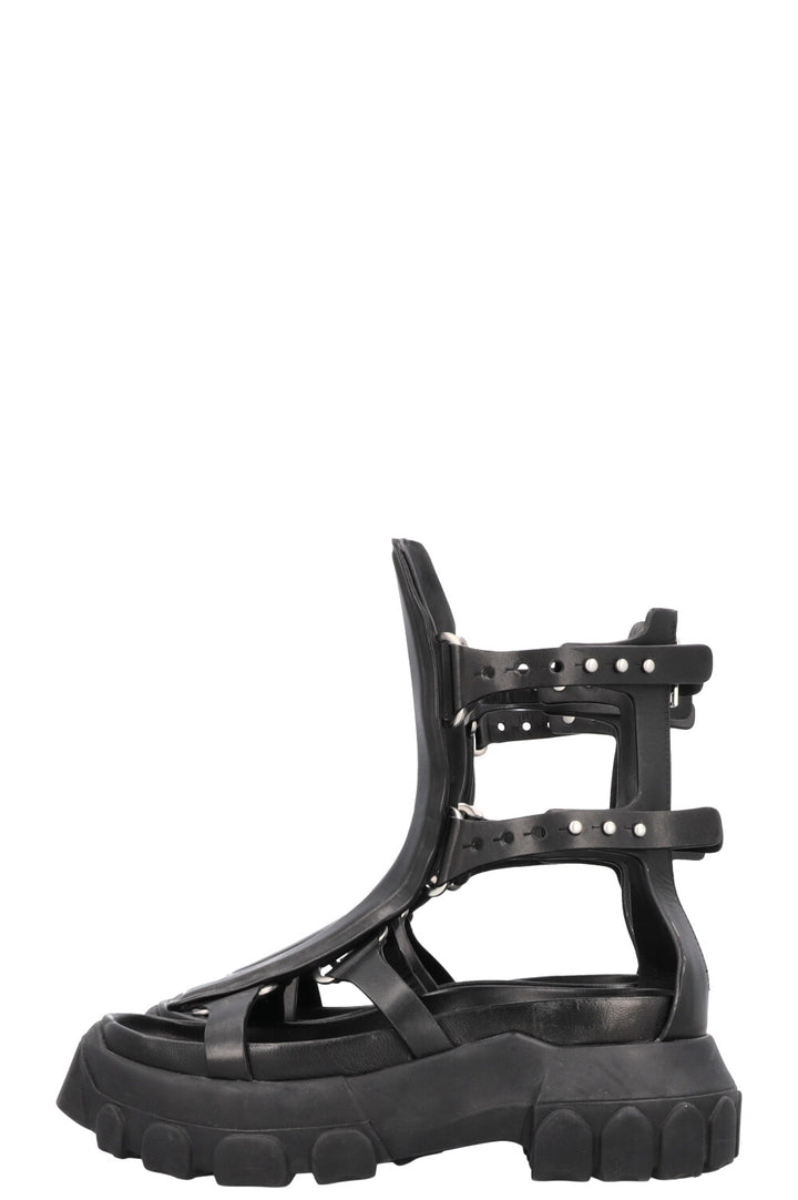 RICK OWENS Tractor Spartan Sandals Black