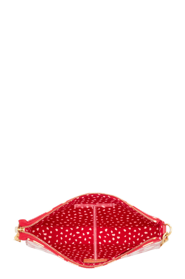 LOUIS VUITTON x YAYOI KUSAMA Pochette Accessories MNG Vernis Dots Red