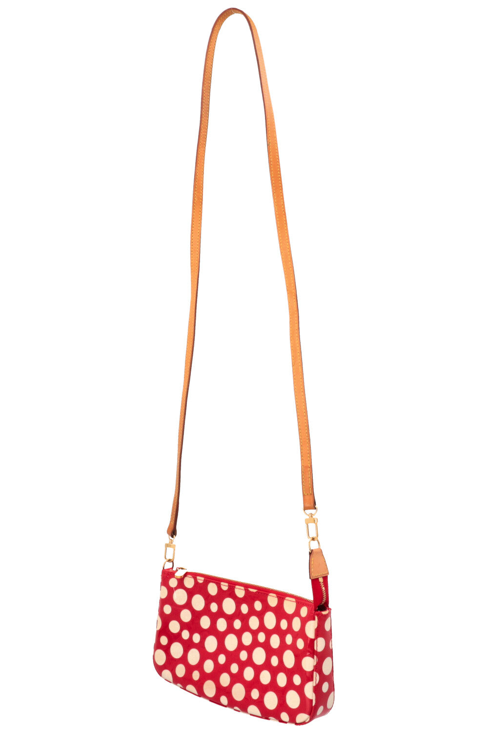 LOUIS VUITTON x YAYOI KUSAMA Pochette Accessories MNG Vernis Dots Red