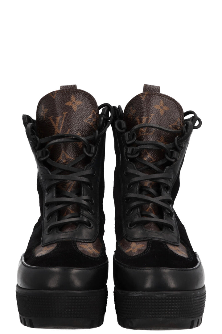 LOUIS VUITTON Laureate Boots MNG Black