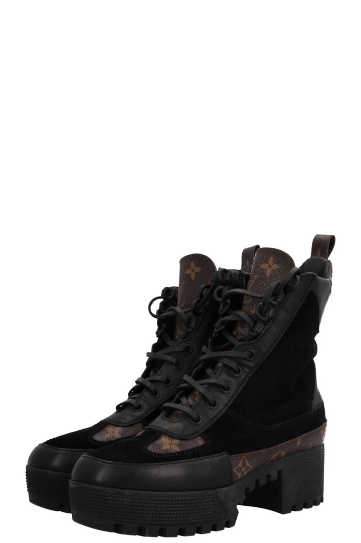 LOUIS VUITTON Laureate Boots MNG Black