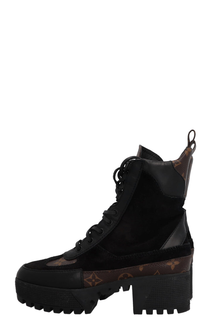 LOUIS VUITTON Laureate Boots MNG Black
