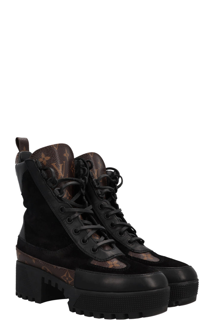 LOUIS VUITTON Laureate Boots MNG Black