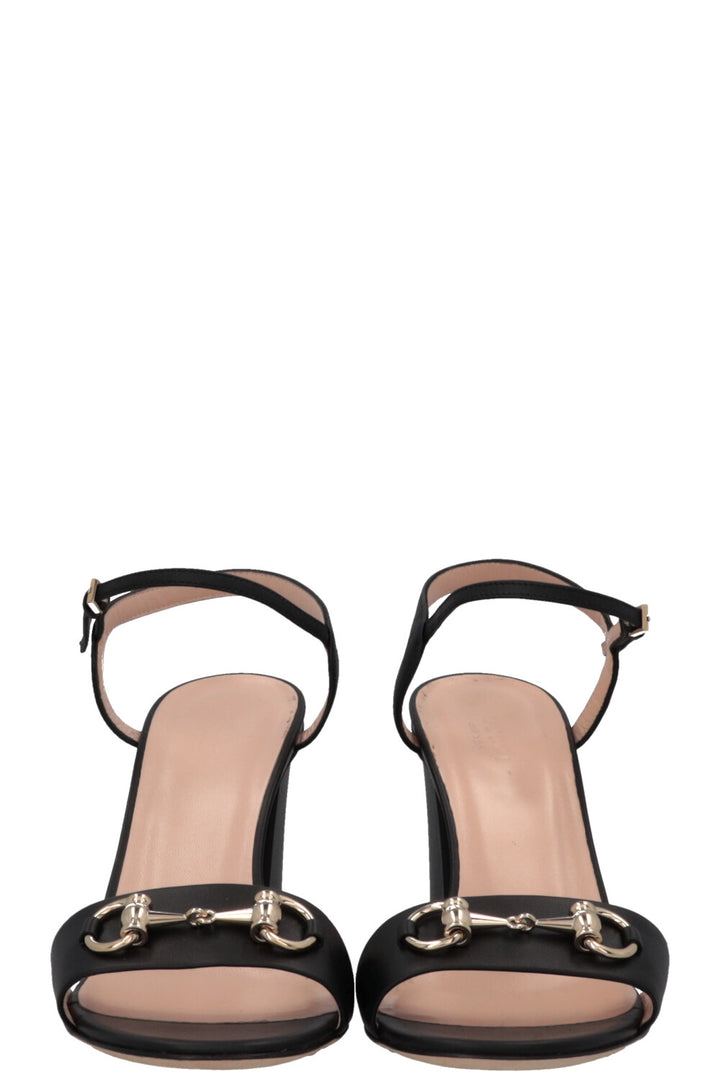 GUCCI Horsebit Sandal Heels Black