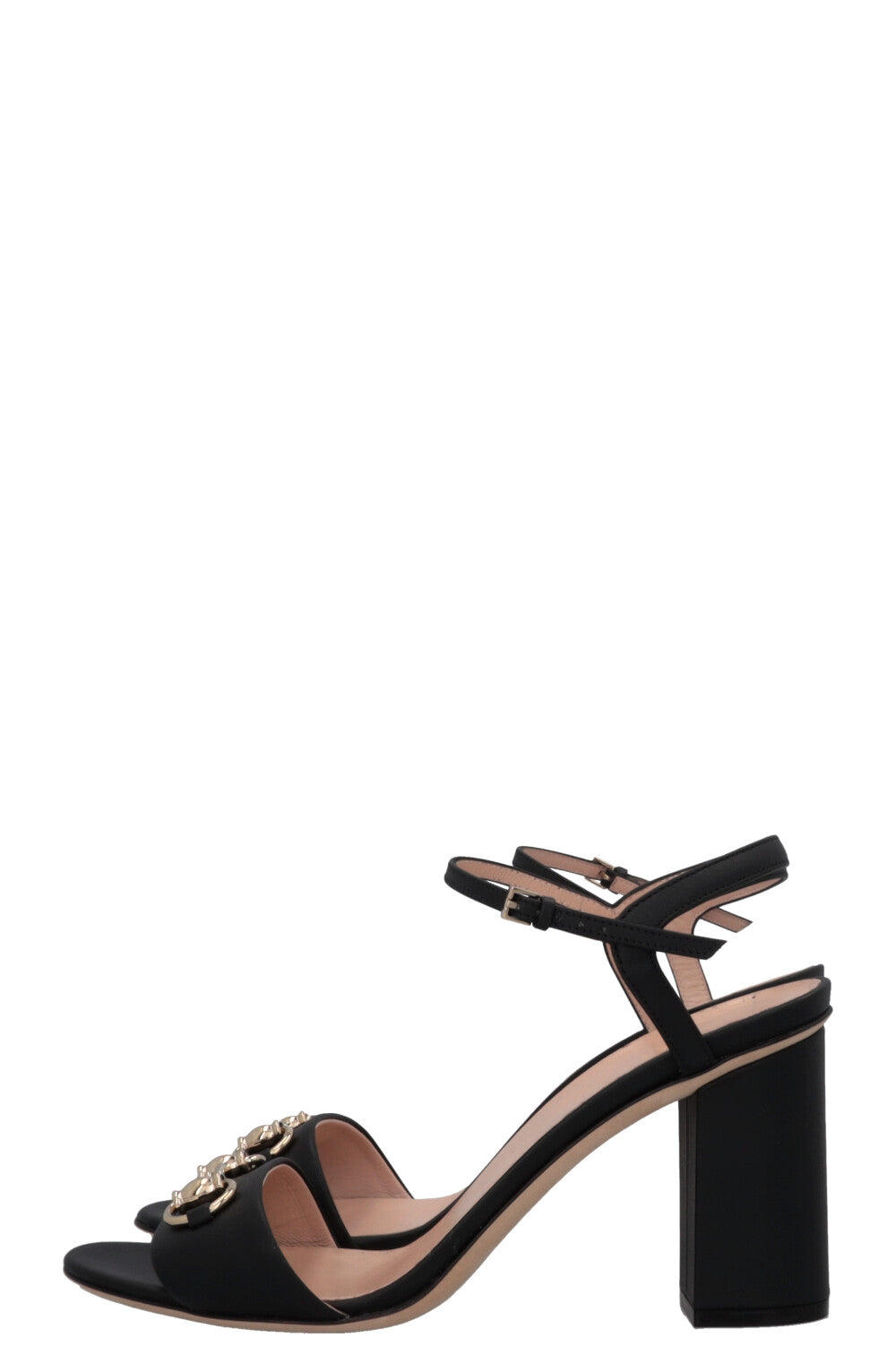 GUCCI Horsebit Sandal Heels Black
