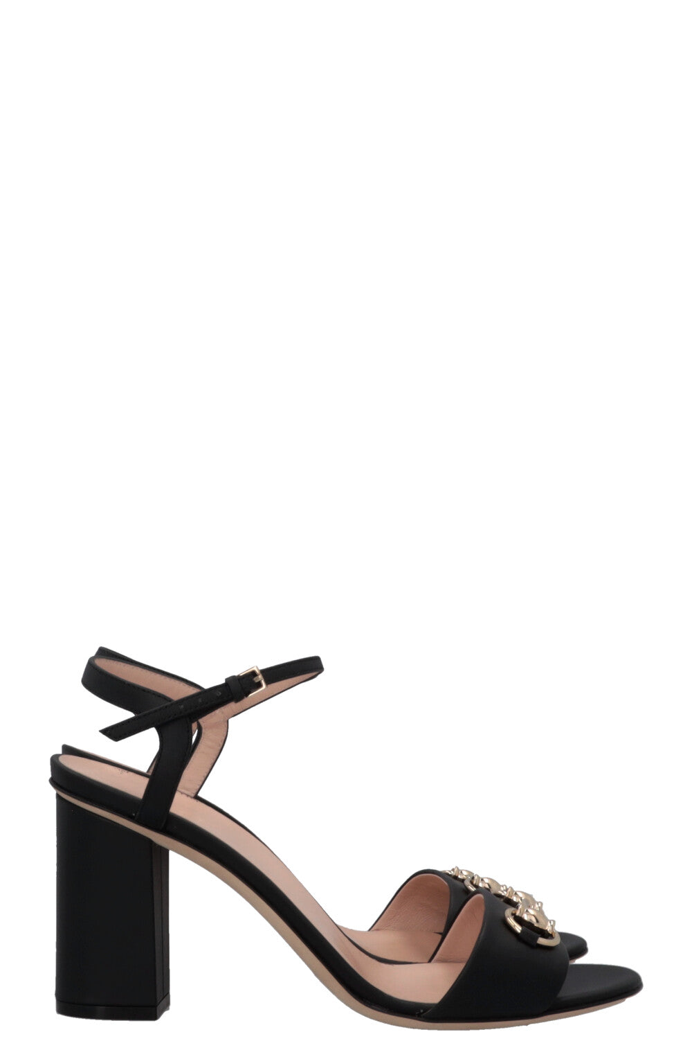 GUCCI Horsebit Sandal Heels Black