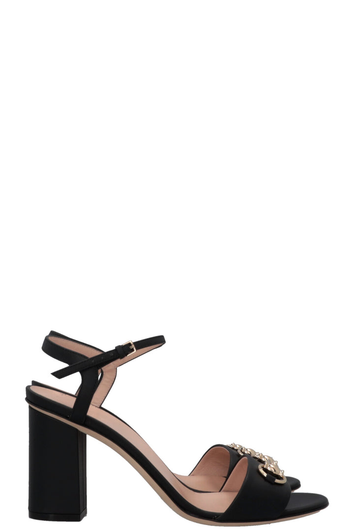 GUCCI Horsebit Sandal Heels Black