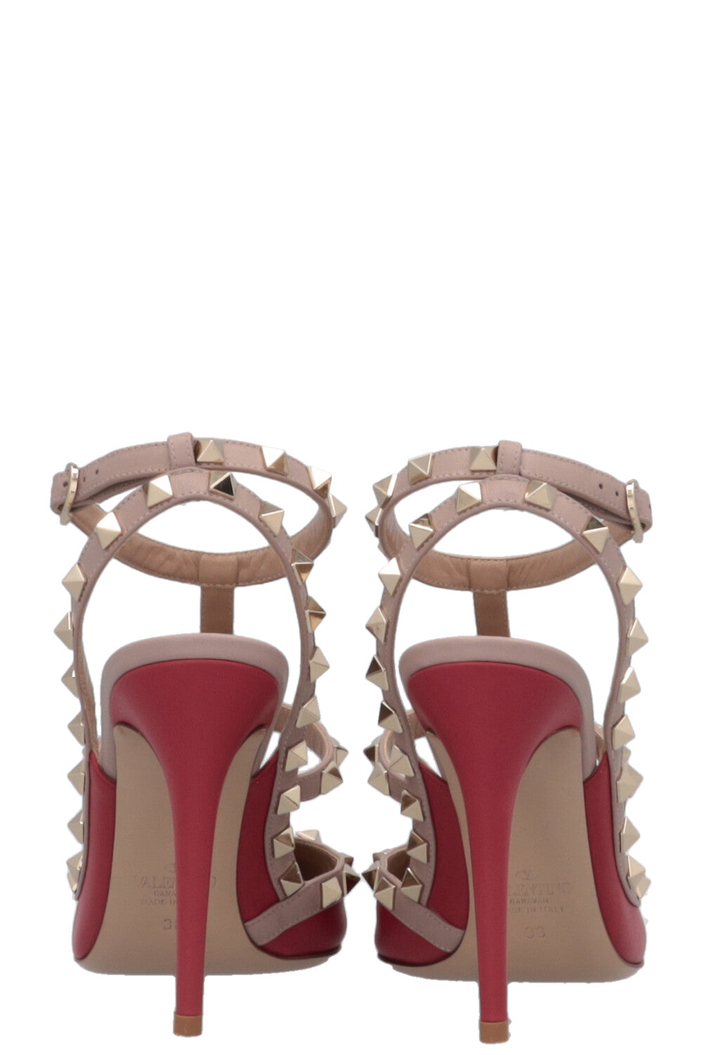 VALENTINO Rockstud Heels Red Blush