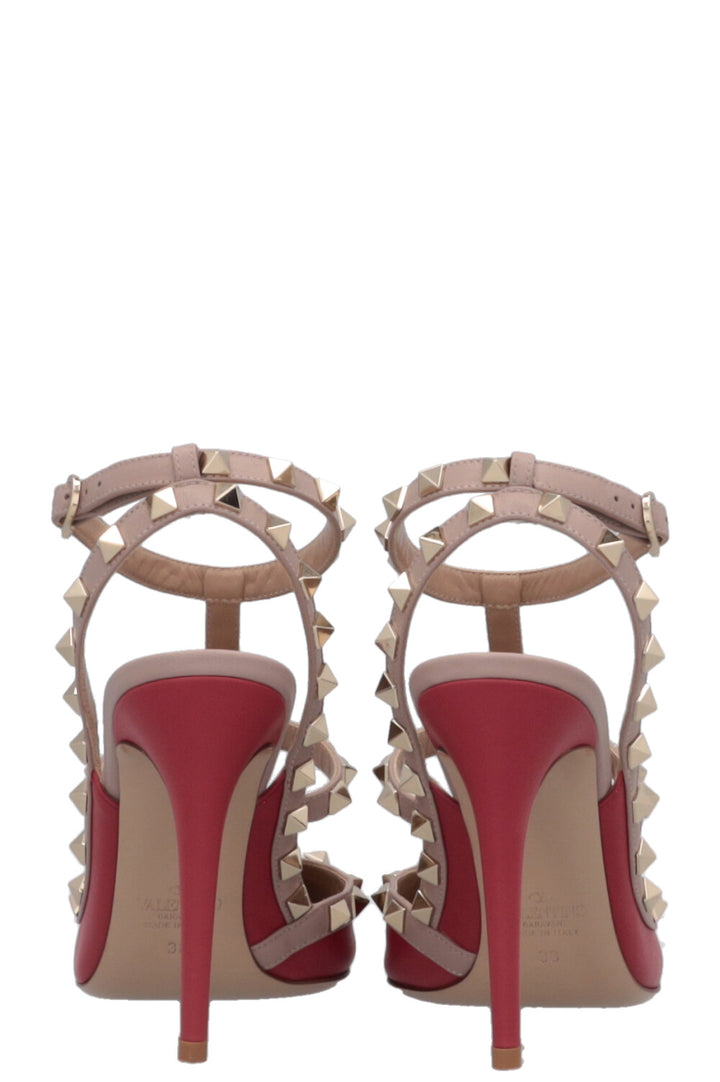 VALENTINO Rockstud Heels Red Blush