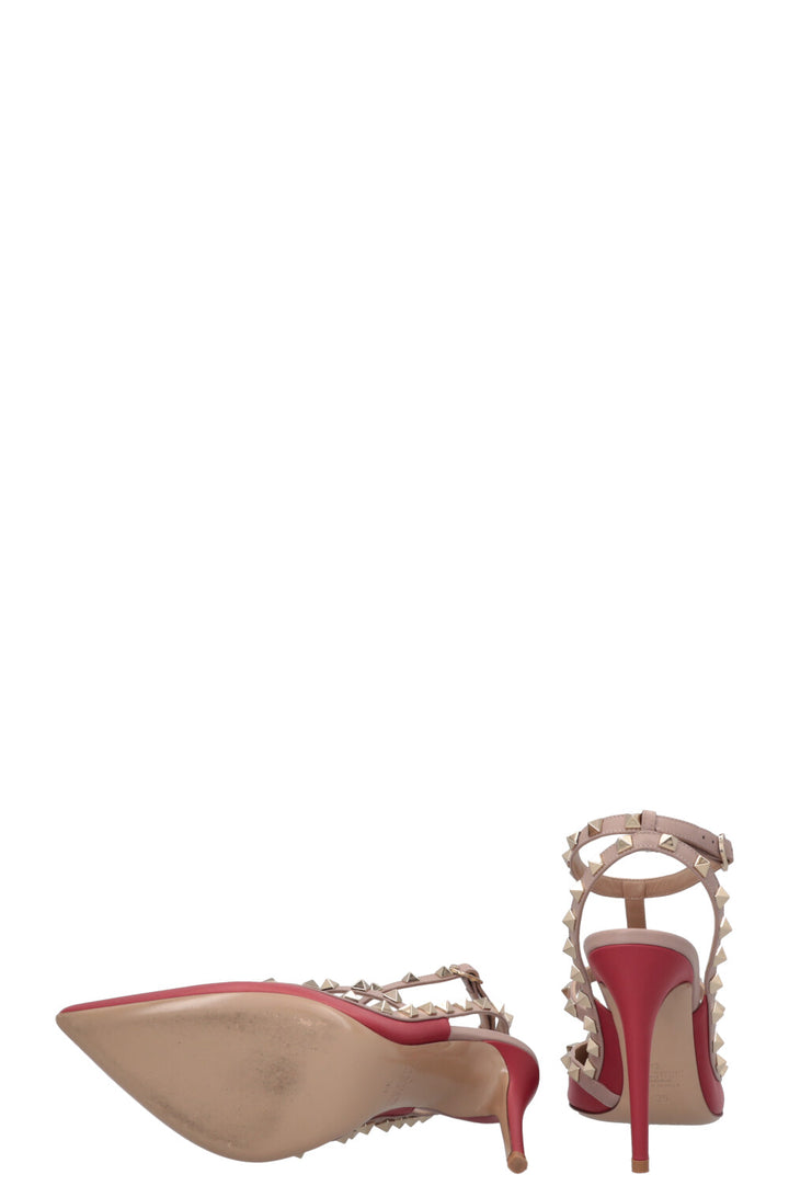 VALENTINO Rockstud Heels Red Blush
