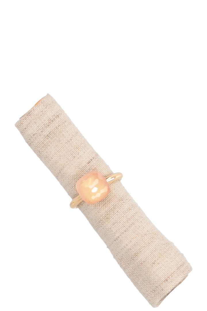 Bague Nudo POMELLATO en quartz rose et or jaune 18 carats