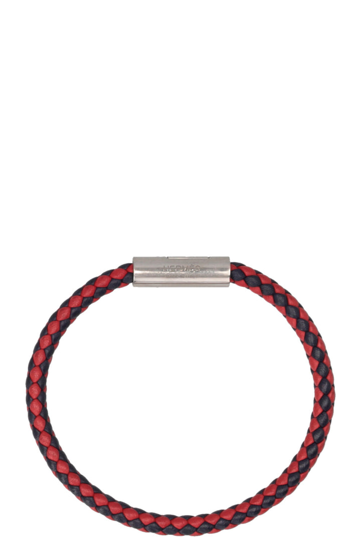 HERMÈS Goliath Woven Bracelet Red Blue
