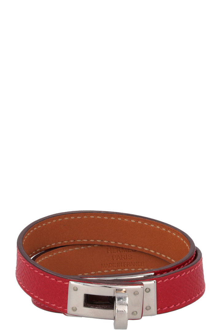 HERMÈS Kelly Double Tour Bracelet Epsom Red