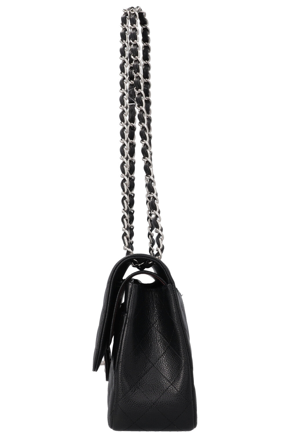 CHANEL Double Flap Bag Large Caviar Black