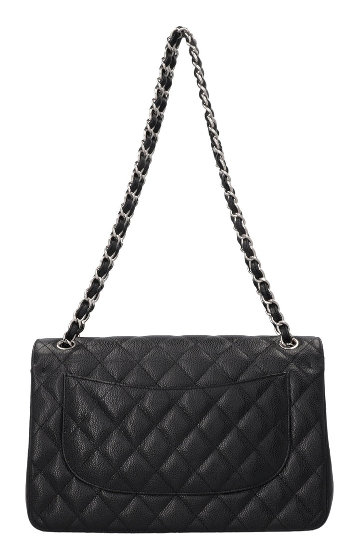 CHANEL Double Flap Bag Large Caviar Black