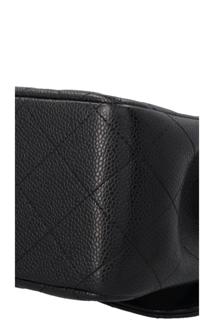 CHANEL Double Flap Bag Large Caviar Black