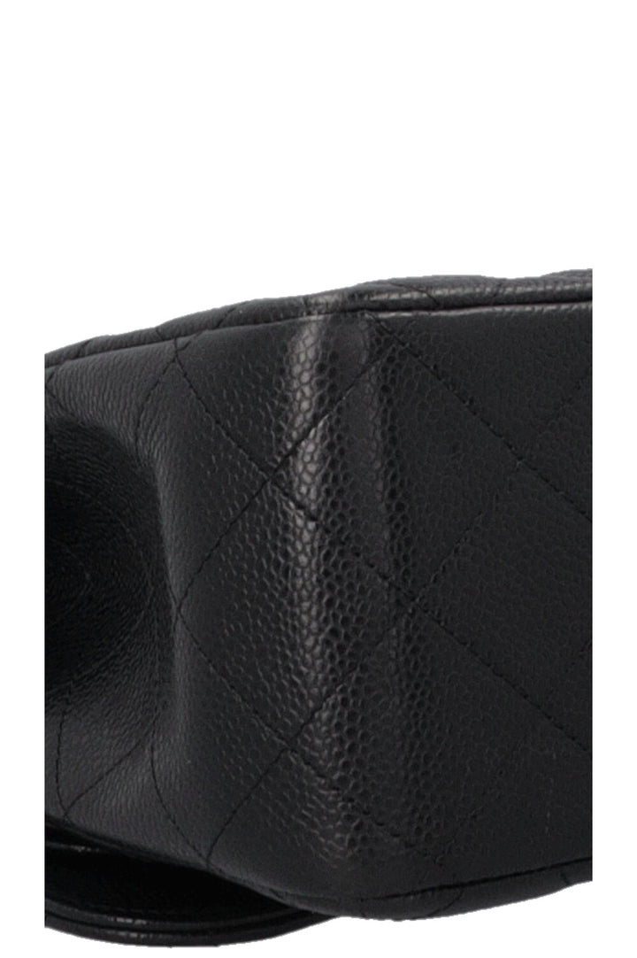 CHANEL Double Flap Bag Large Caviar Black
