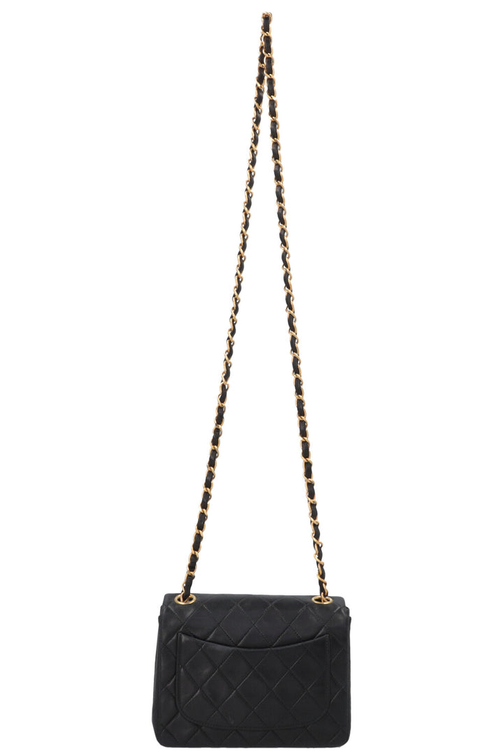 CHANEL Mini Square Single Flap Black