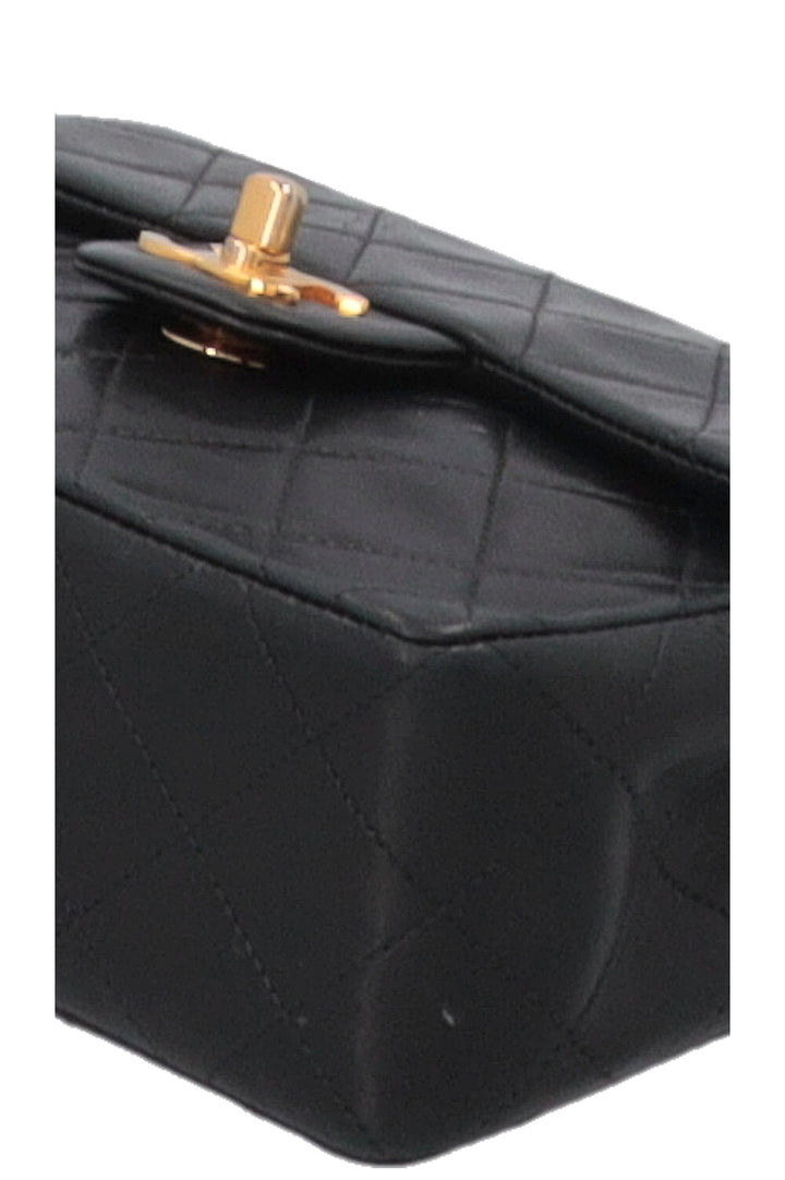 CHANEL Mini Square Single Flap Black