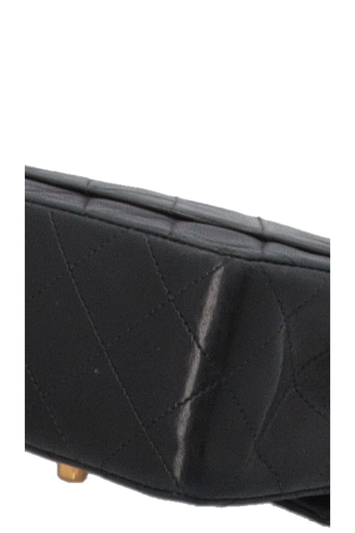 CHANEL Mini Square Single Flap Black