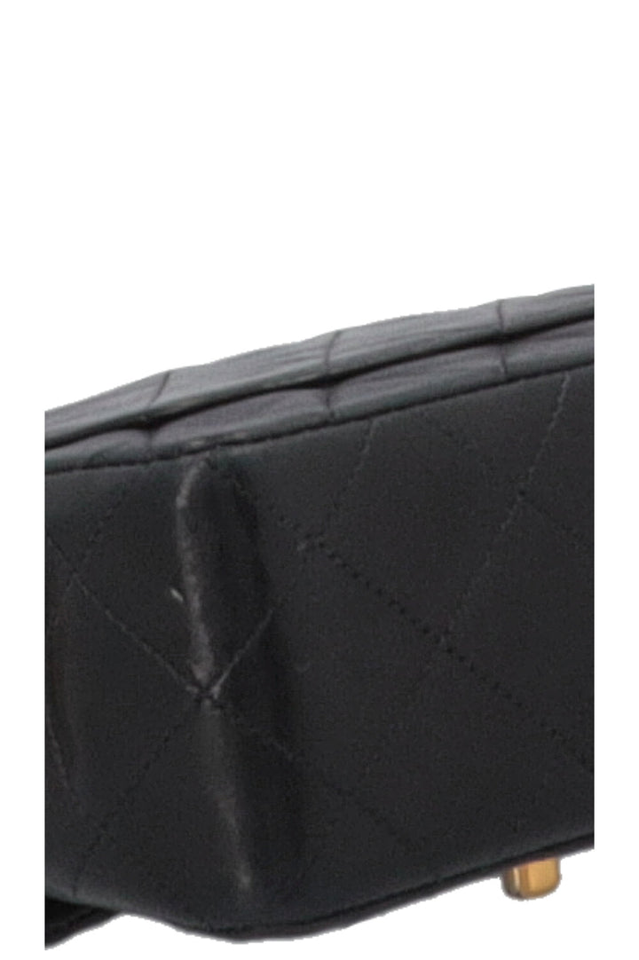 CHANEL Mini Square Single Flap Black