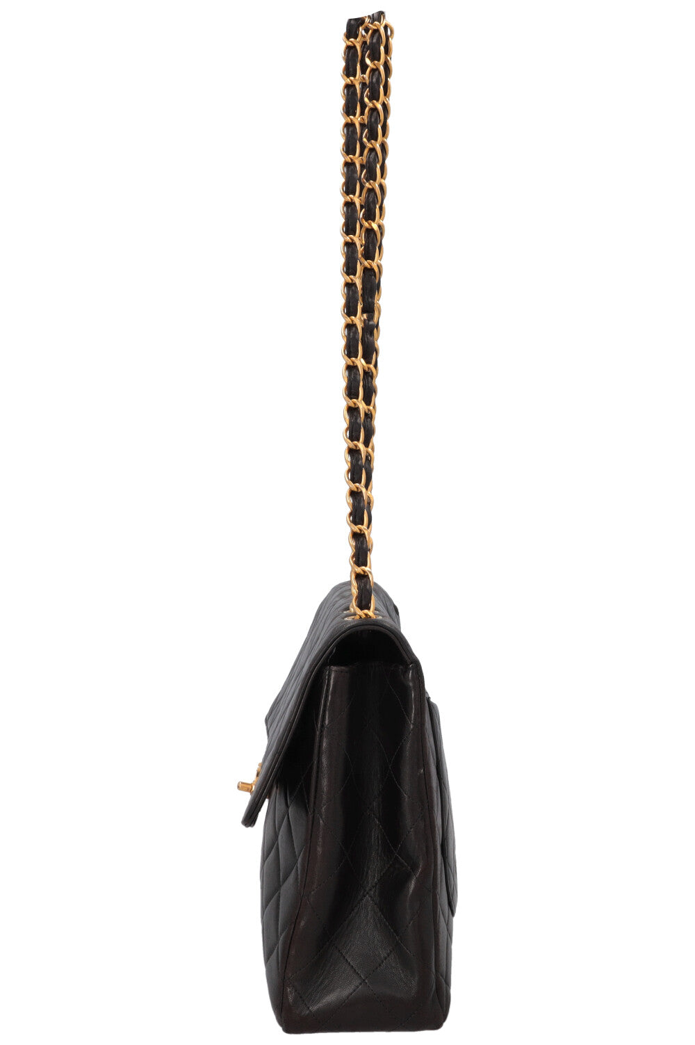 CHANEL Vintage Jumbo Single Flap Black