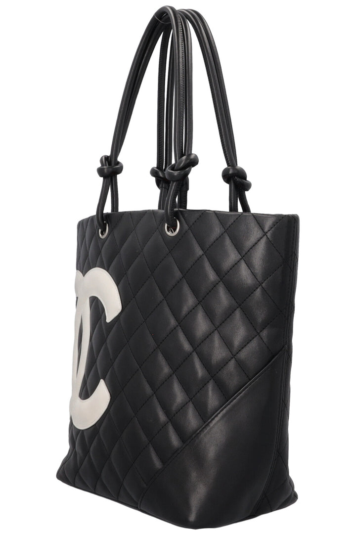 CHANEL Cambon CC Small Tote Bag Black