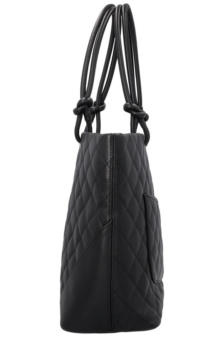 CHANEL Cambon CC Small Tote Bag Black