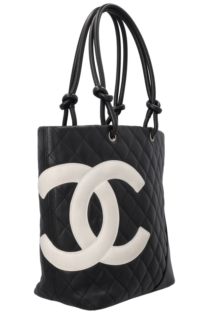 CHANEL Cambon CC Small Tote Bag Black