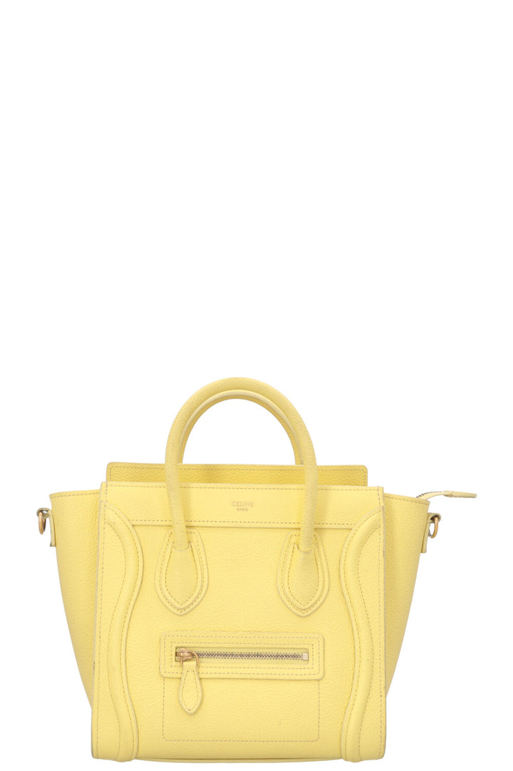 CELINE Nano Luggage Crossbody Bag Yellow