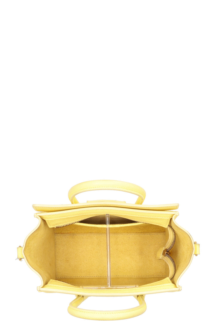 CELINE Nano Luggage Crossbody Bag Yellow