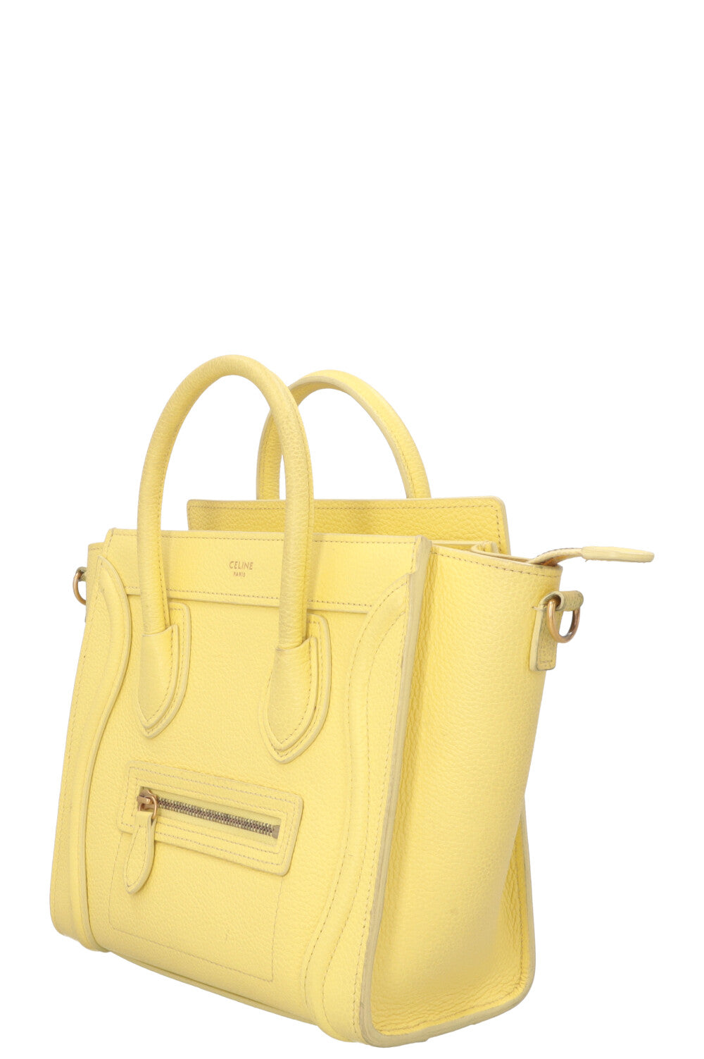 CELINE Nano Luggage Crossbody Bag Yellow