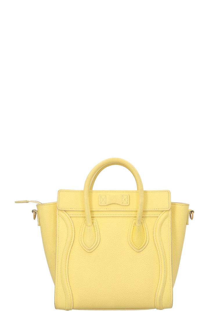 CELINE Nano Luggage Crossbody Bag Yellow