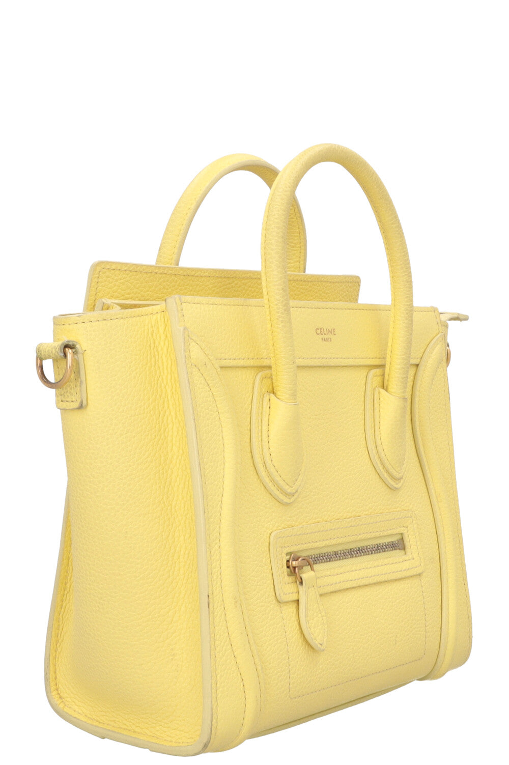 CELINE Nano Luggage Crossbody Bag Yellow
