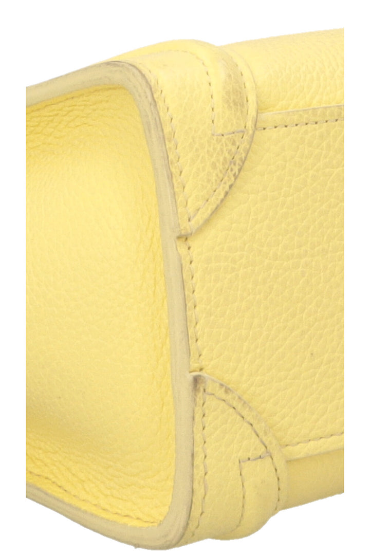 CELINE Nano Luggage Crossbody Bag Yellow