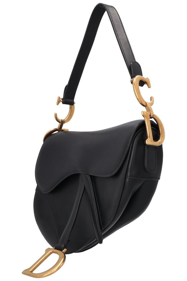 CHRISTIAN DIOR Saddle Bag Soft Leather Black