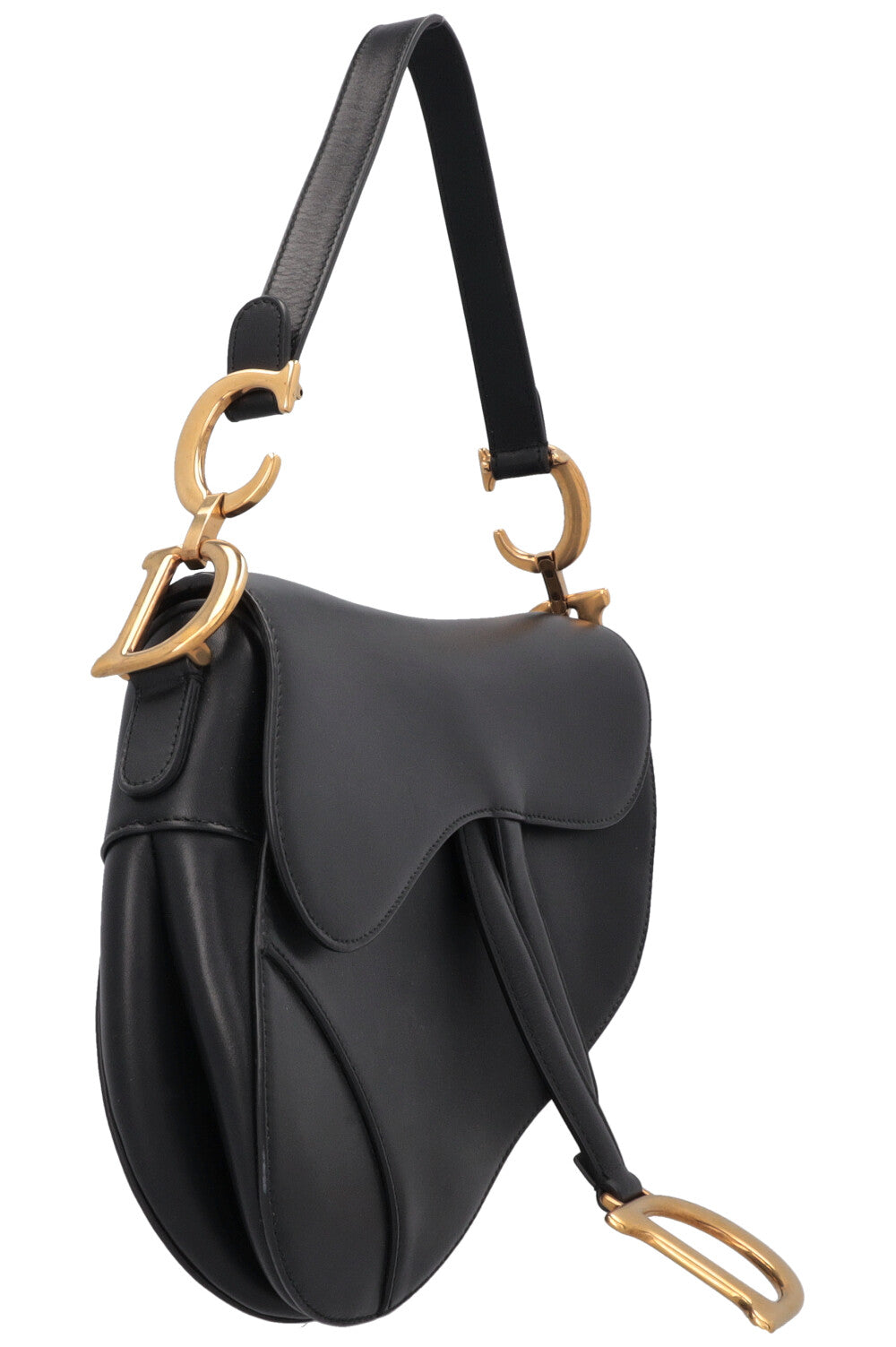 CHRISTIAN DIOR Saddle Bag Soft Leather Black