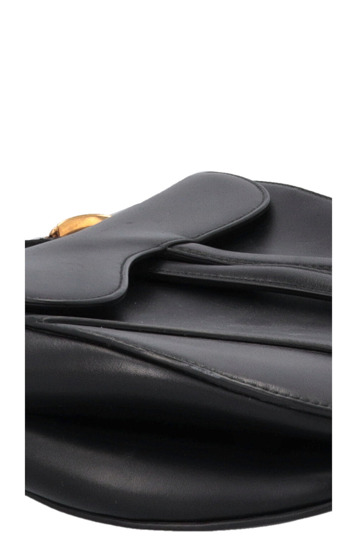 CHRISTIAN DIOR Saddle Bag Soft Leather Black