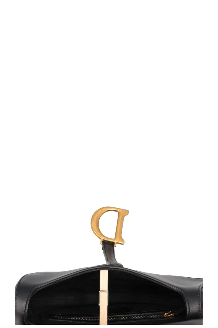 CHRISTIAN DIOR Saddle Bag Soft Leather Black