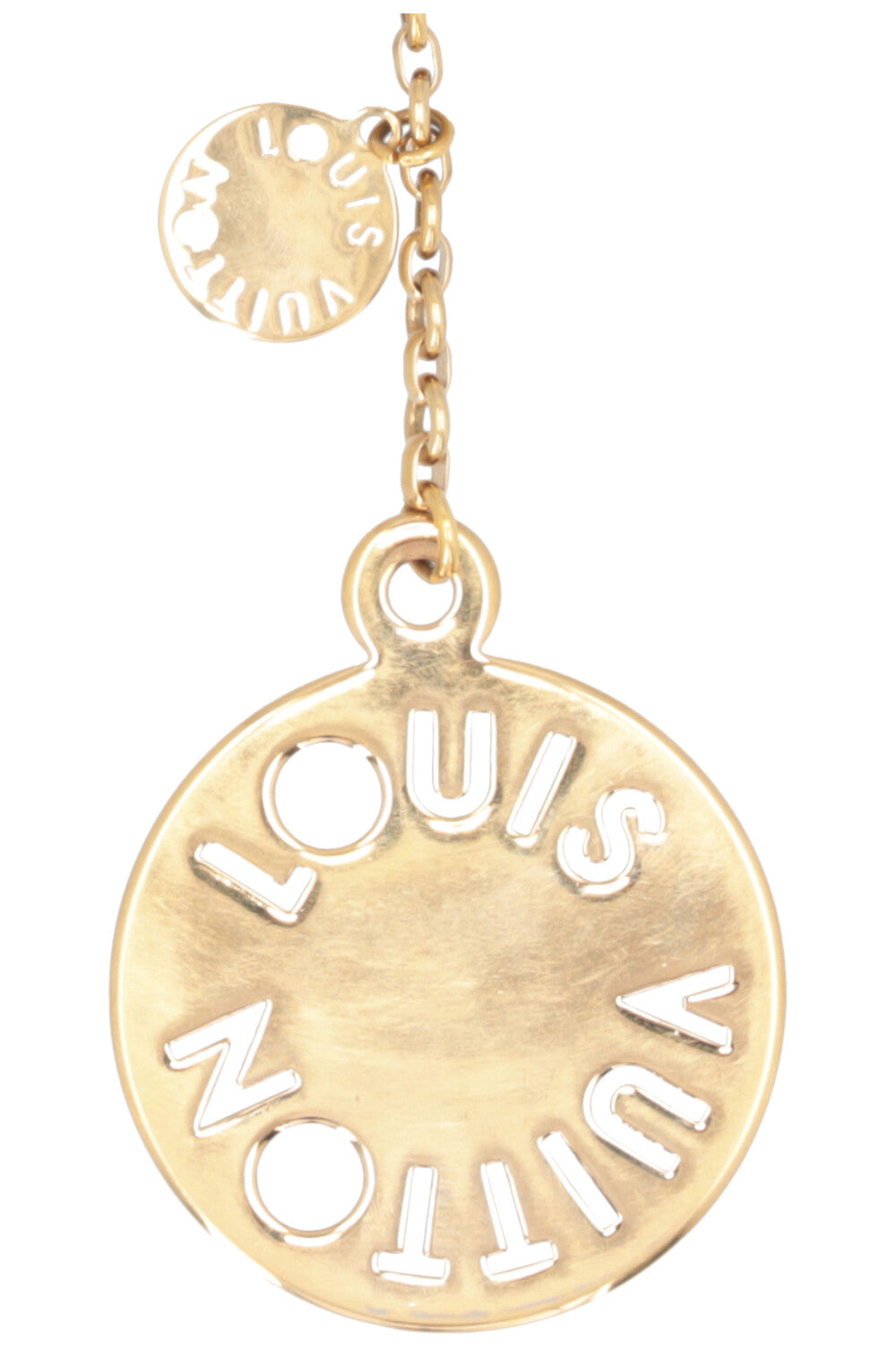 LOUIS VUITTON Key Ring Gold Pink