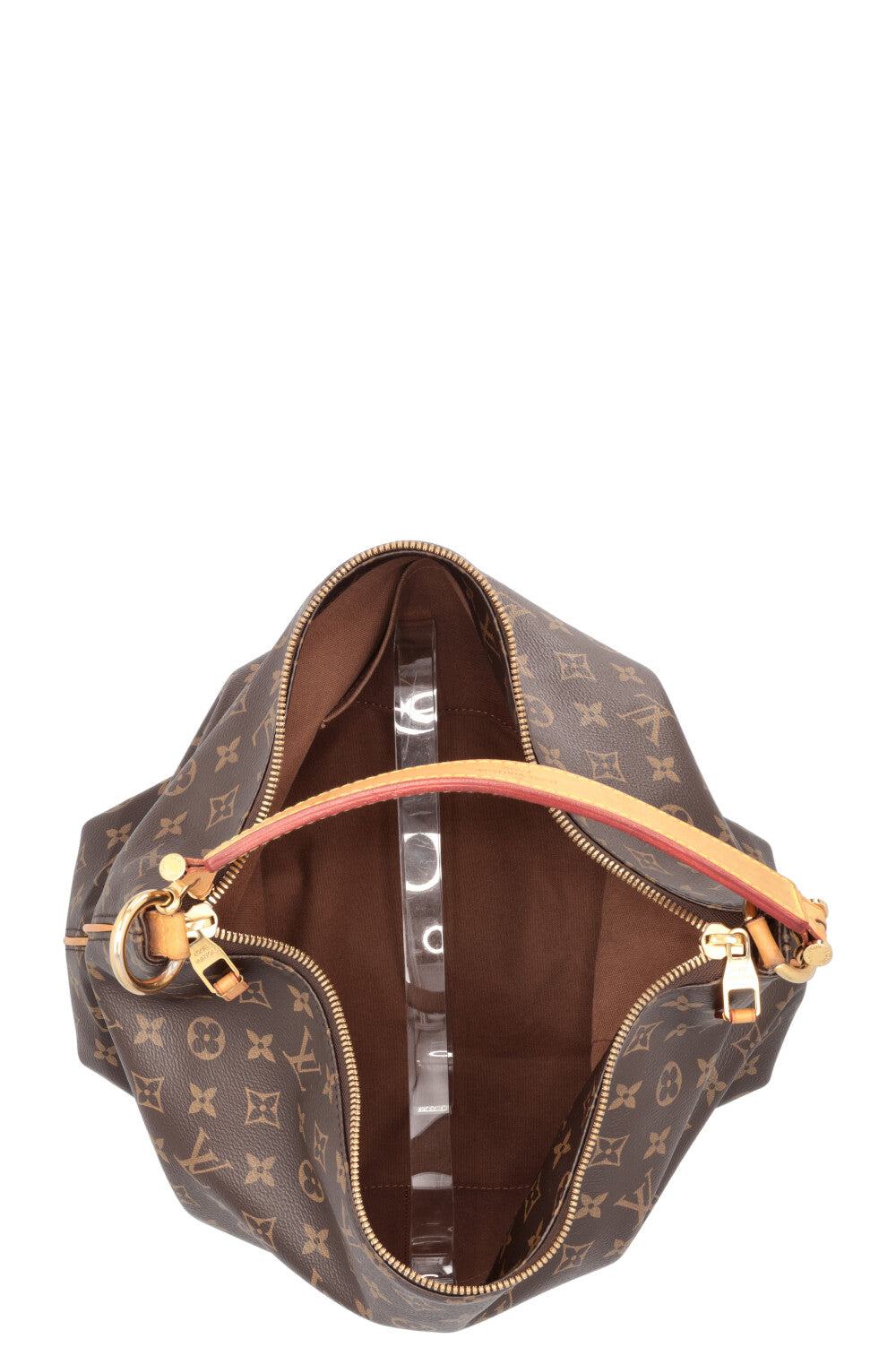 LOUIS VUITTON Sully MM Hobo Bag MNG Canvas