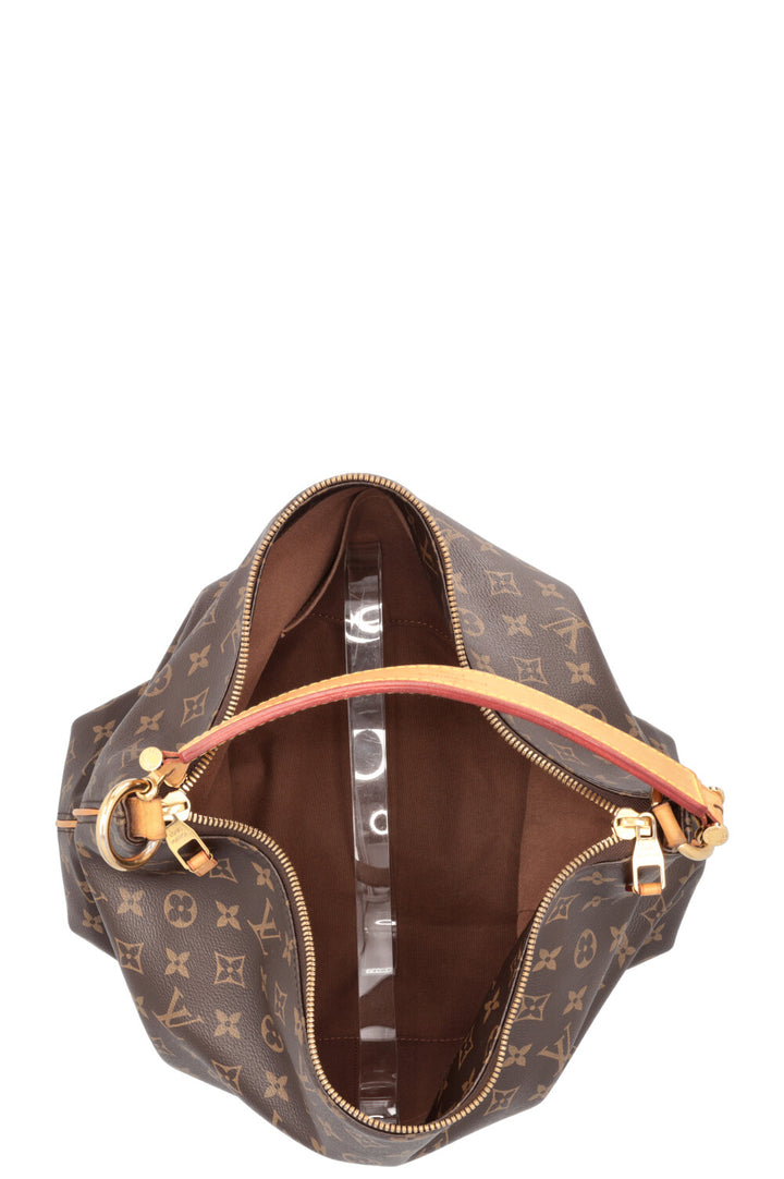 LOUIS VUITTON Sully MM Hobo Bag MNG Canvas