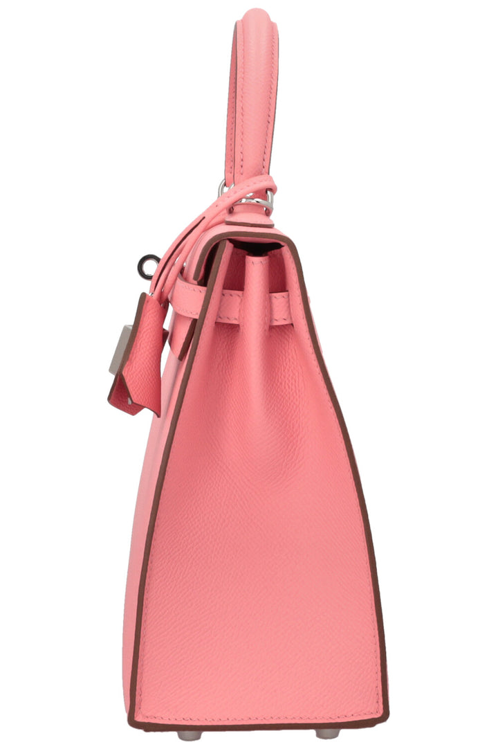 HERMÈS Kelly 25 Sellier Epsom Rose Confetti