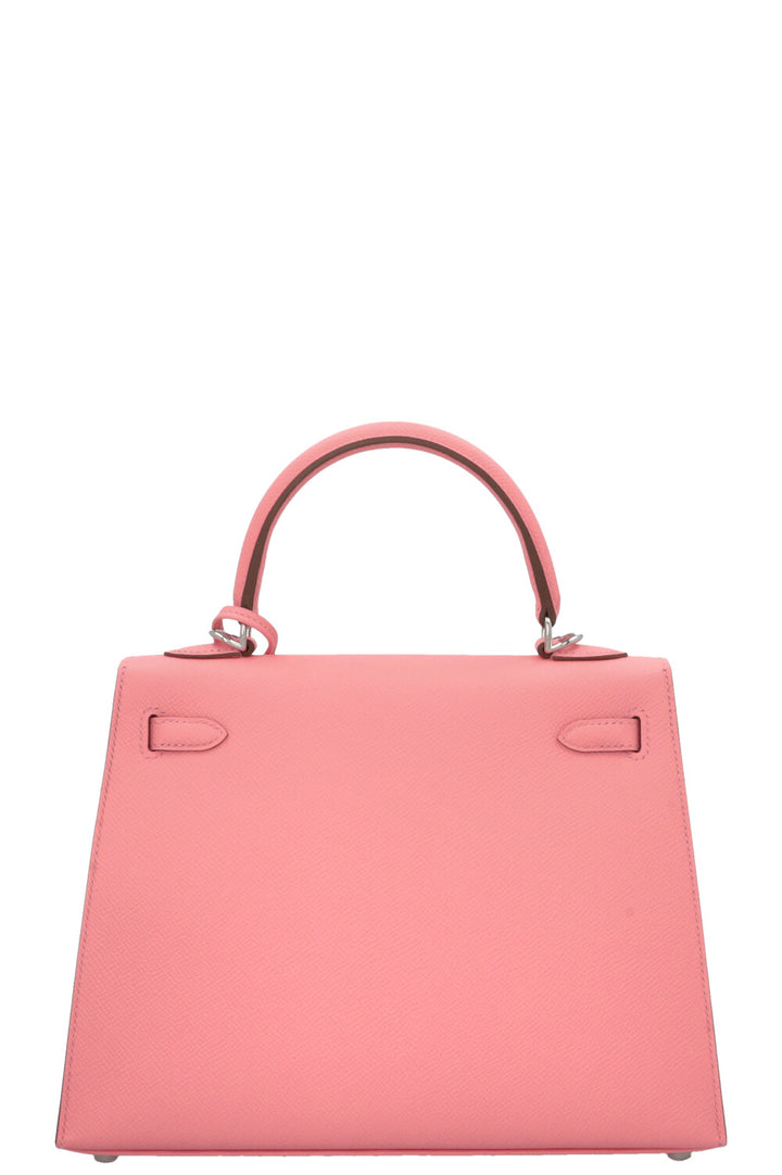HERMÈS Kelly 25 Sellier Epsom Rose Confetti