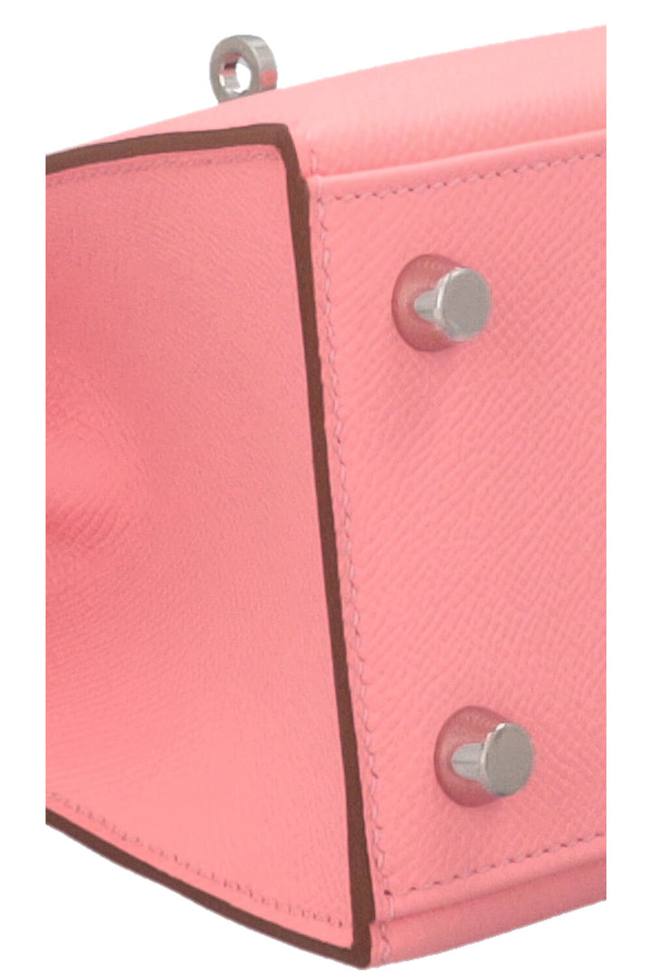 HERMÈS Kelly 25 Sellier Epsom Rose Confetti