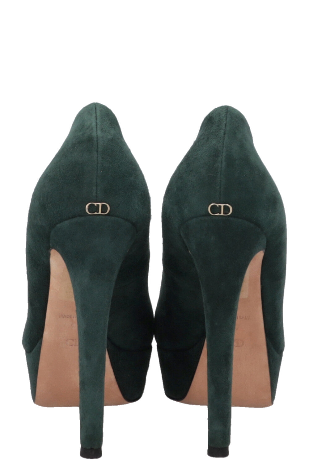 CHRISTIAN DIOR Platform Heels Suede Petrol