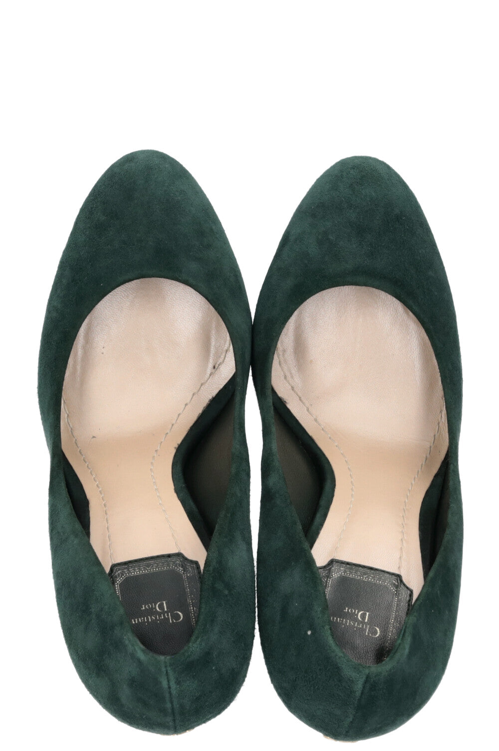 CHRISTIAN DIOR Platform Heels Suede Petrol