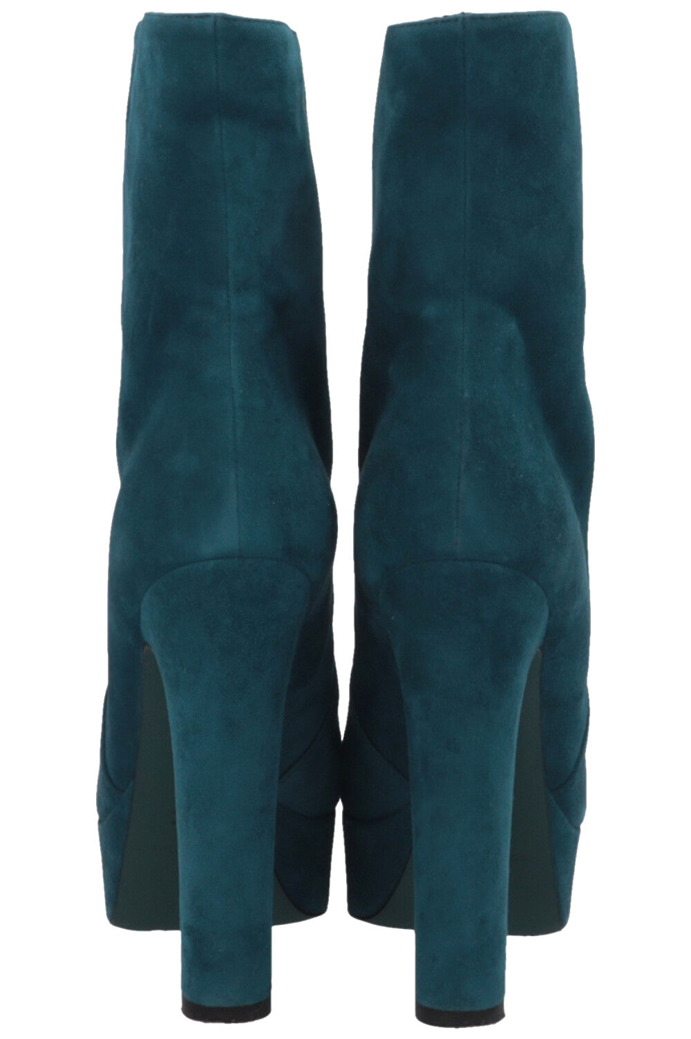 PRADA Platform Ankle Boots Suede Blue