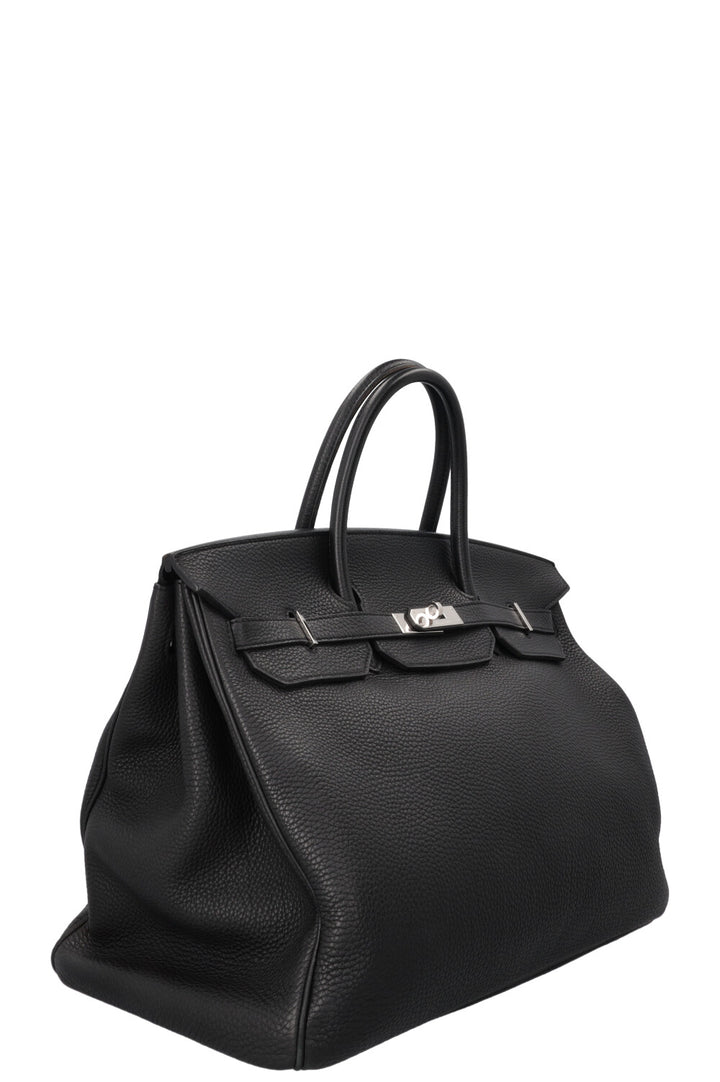 HERMÈS Birkin 40 Retourne Clemence Black