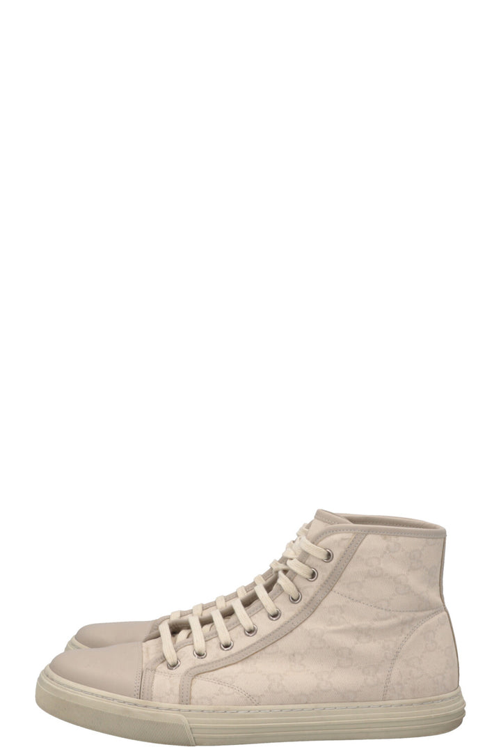 GUCCI Supreme High Top Sneaker Canvas Beige